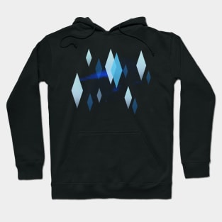 Frozen Diamonds Abstract Aesthetic Ice Crystals Snowflake Hoodie